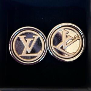 Louis Vuitton Handmade Button Earrings from luxury clothing